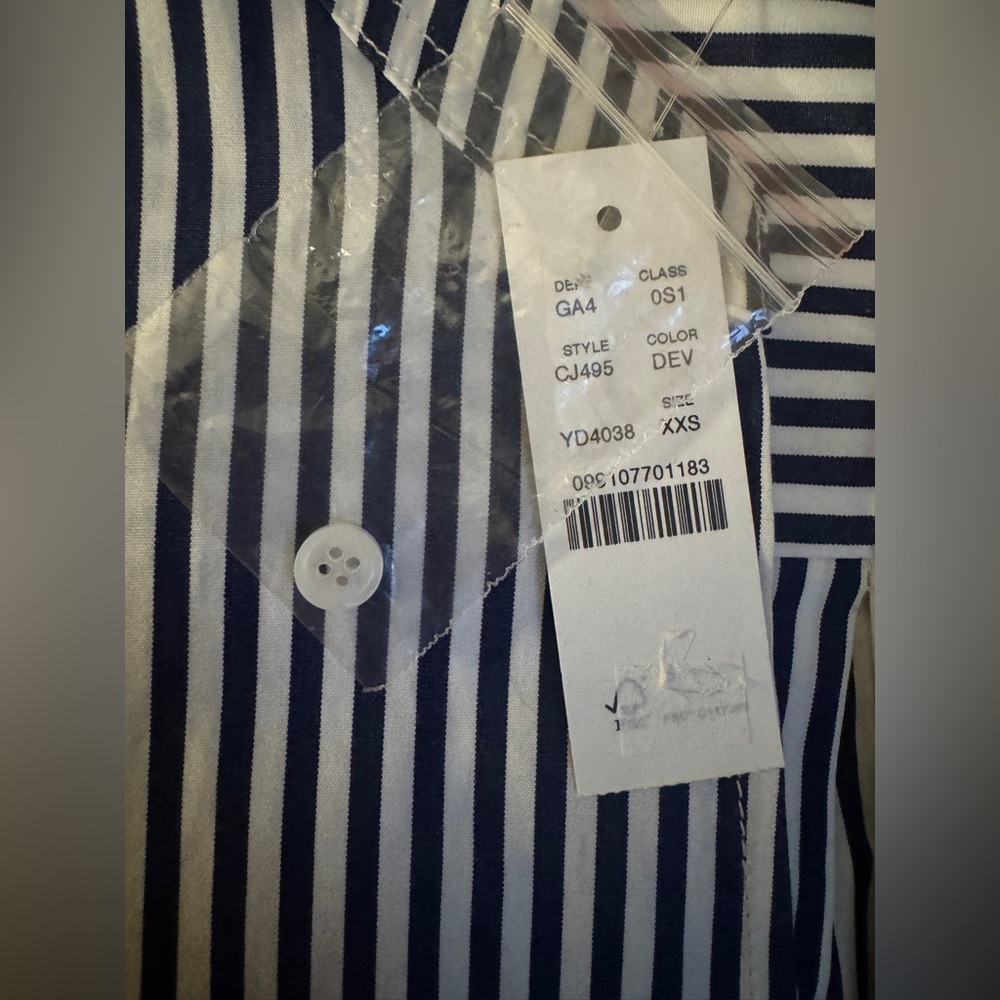 NWT! | J. Crew Delilah dress in striped 100% cotton poplin navy blue & white XXS - Picture 10 of 16